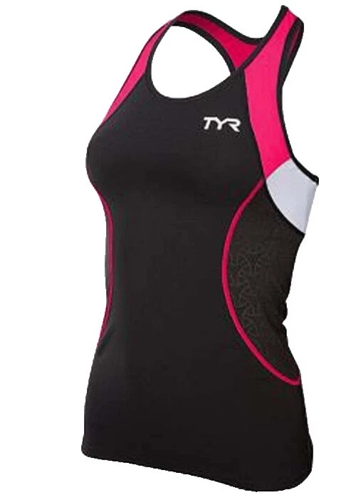 TYR Black Regular Activewear Tops para mujer
