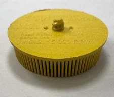 3M 07527 Yellow 3" Inch Scotch-Brite Roloc Bristle Disc - 80 Grit