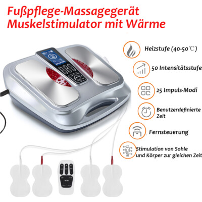 TENS & EMS Fußmassagegerät mit Wärme Durchblutungsstimulator Schmerzlinderung