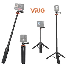 VRIG Portable Selfie Stick Handheld Tripod Stand for GoPro 13 12 11 10 Insta360