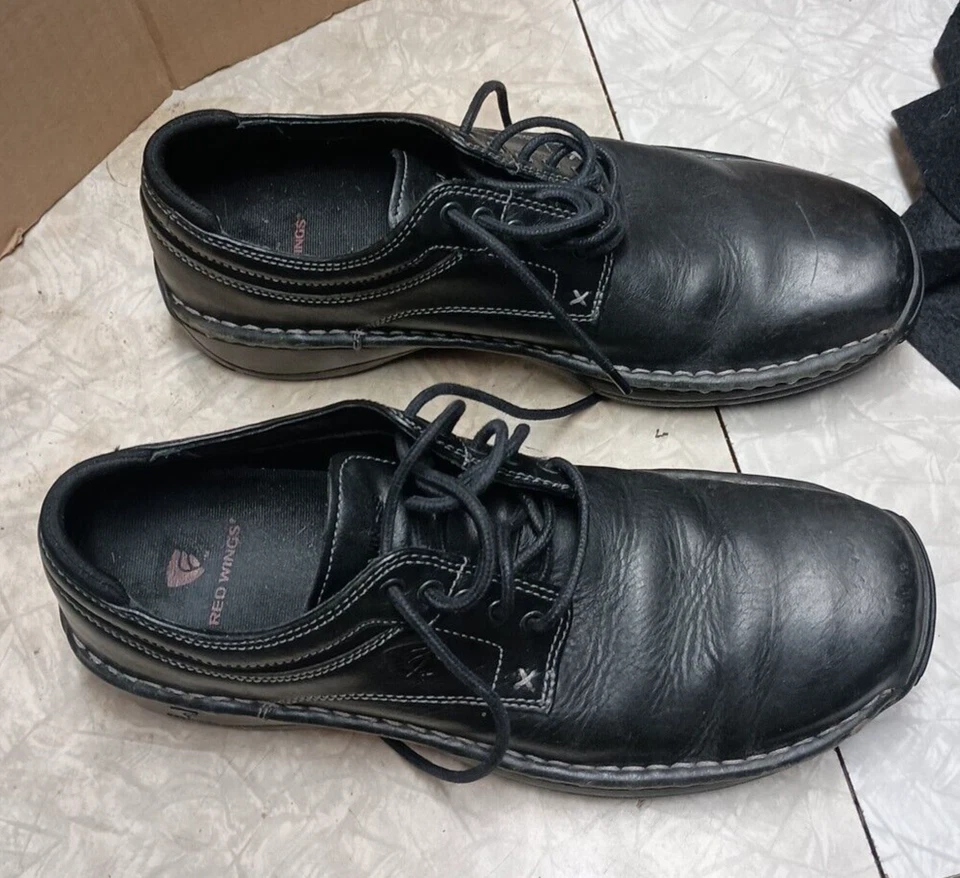 Red Wing 4110 Oxford Black Shoes 10B - Image 2 of 4
