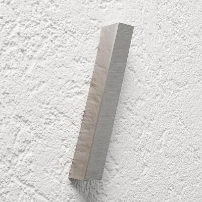 3D Hausnummer / Querstrich Edelstahl in 3D Design Arial V2A Hausnummernschild