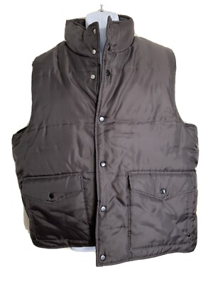Vintage EXSTO Puffer Vest Jacket SKI Nylon Men s Retro brown Size XL