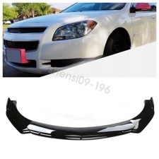 For 2008-2012 Chevy Malibu Glossy Black Front Bumper Lip Spoiler Splitter Kits
