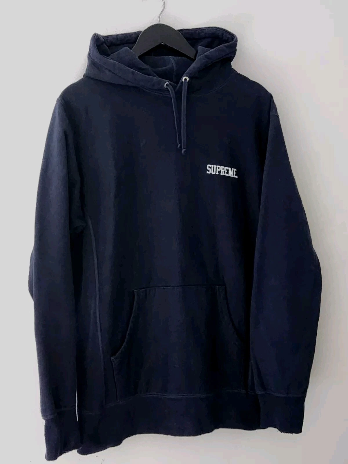 FW12 Supreme Ultima Cena Felpa con Cappuccio Navy Hoodie L Large 2012 Vintage