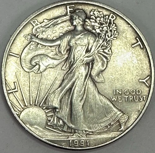 1991 Fine Silver Walking Liberty Dollar 1 oz
