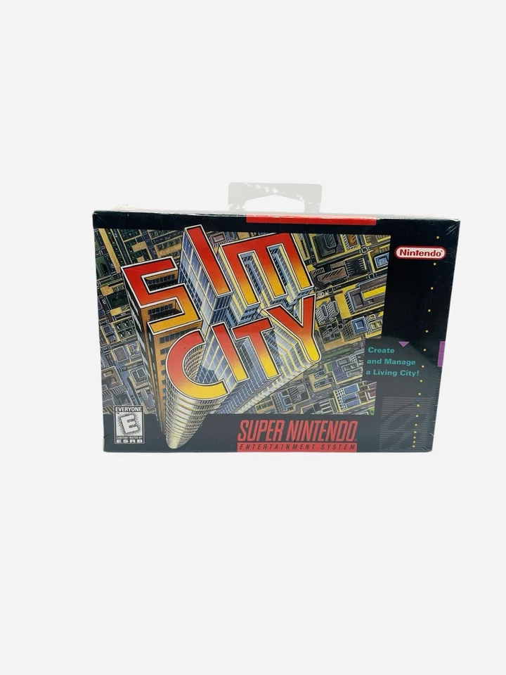 Sim City SNES Game Super Nintendo New Sealed W/ Hang Tag VTG Authentic HTF Retro - Image 3 of 4