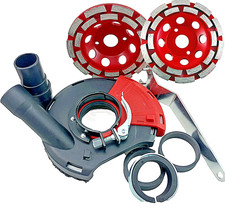 2x Diamantschleiftopf 125 Estrich Beton Premium + Absaughaube Winkelschleifer