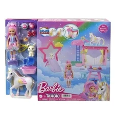 Barbie A Touch of Magic Chelsea Doll Playset with Baby Pegasus Color Change