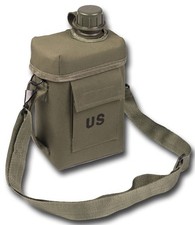 Patrol Canteen 2L m. H&uuml;lle und Gurt oliv, Feldflasche,Outdoor,Camping,Army -NEU-