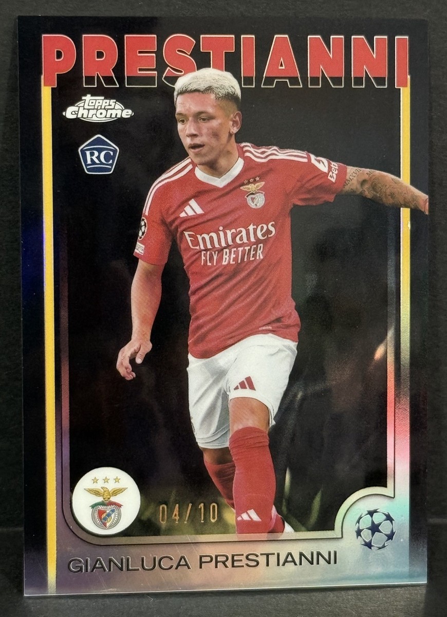 2024-25 Topps Chrome UCC Benfica RC Gianluca Prestianni