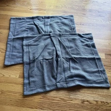 The Company Store 100% Cotton Waffle Weave Gray Standard Sham Lot of 2 29 x 23