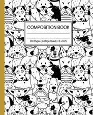 Cute Dogs Composition Notebook Wide Ruled Black  White : Cute Aesthetic  Note