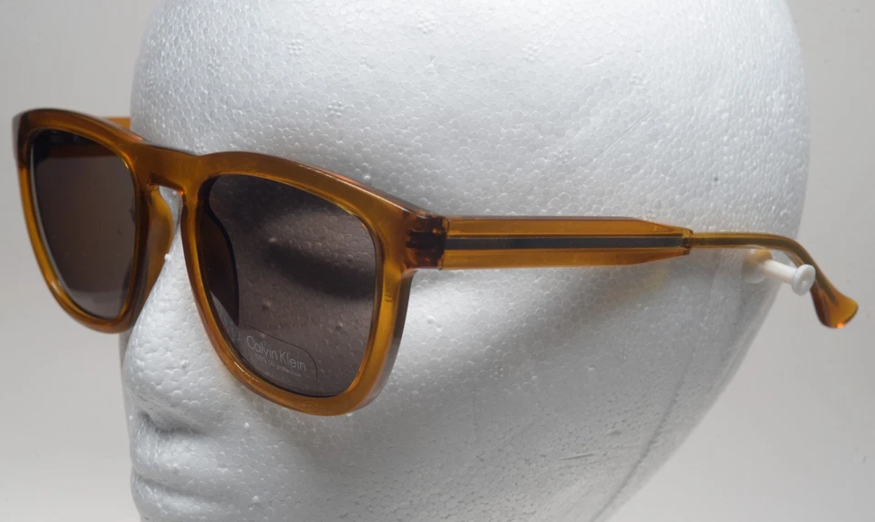 Gafas de sol Calvin Klein CK3187S retro cuadradas marrón miel unisex tonos gafas de sol Foto 4 de 4