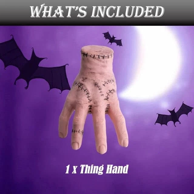 Thing Hand Halloween assustador falso adereços brincadeira látex realista criativo vermelho - Imagem 3 de 4