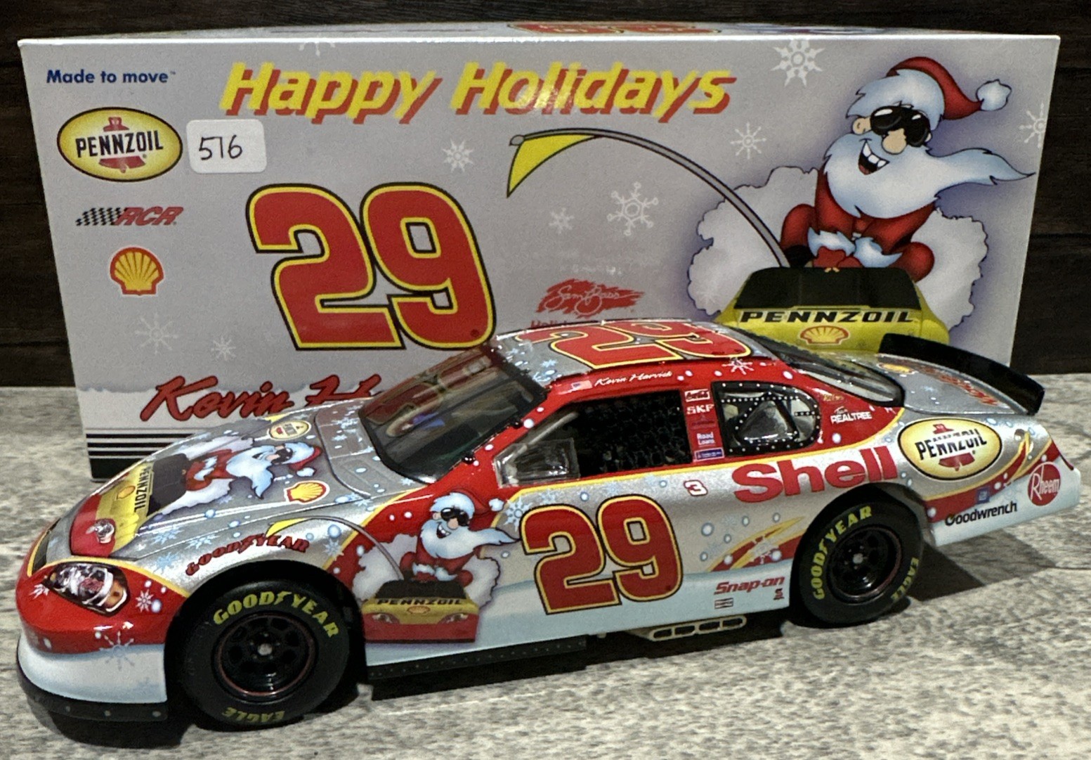 2007 KEVIN HARVICK #29 SHELL PENNZOIL SAM BASS HAPPY HOLIDAYS 1/24 ACTION NASCAR