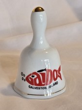 Restaurante de mariscos vintage de cerámica de recuerdo Bell Galveston Island Texas Gaidos