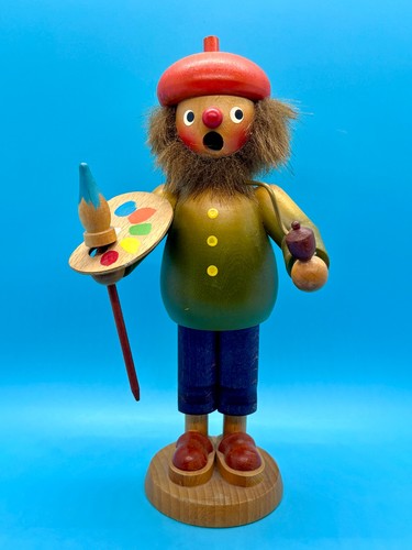 Ulbricht 8.5” Incense Smoker – Artist Painter w/ Beret – Very Nice!