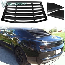 Fits 10-15 Chevy Camaro XE Style Rear Window Louver + Side Quarter Scoop Vent