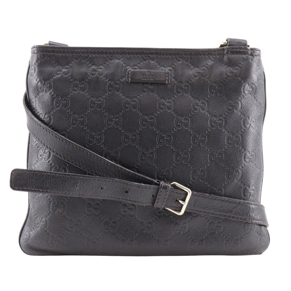 Gucci GG Brown Leather Shoulder Bag for Women