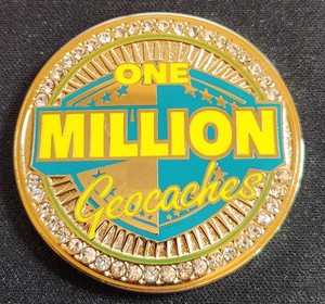 One Million Caches Geocoin - Activated & Adoptable - TB3C34A