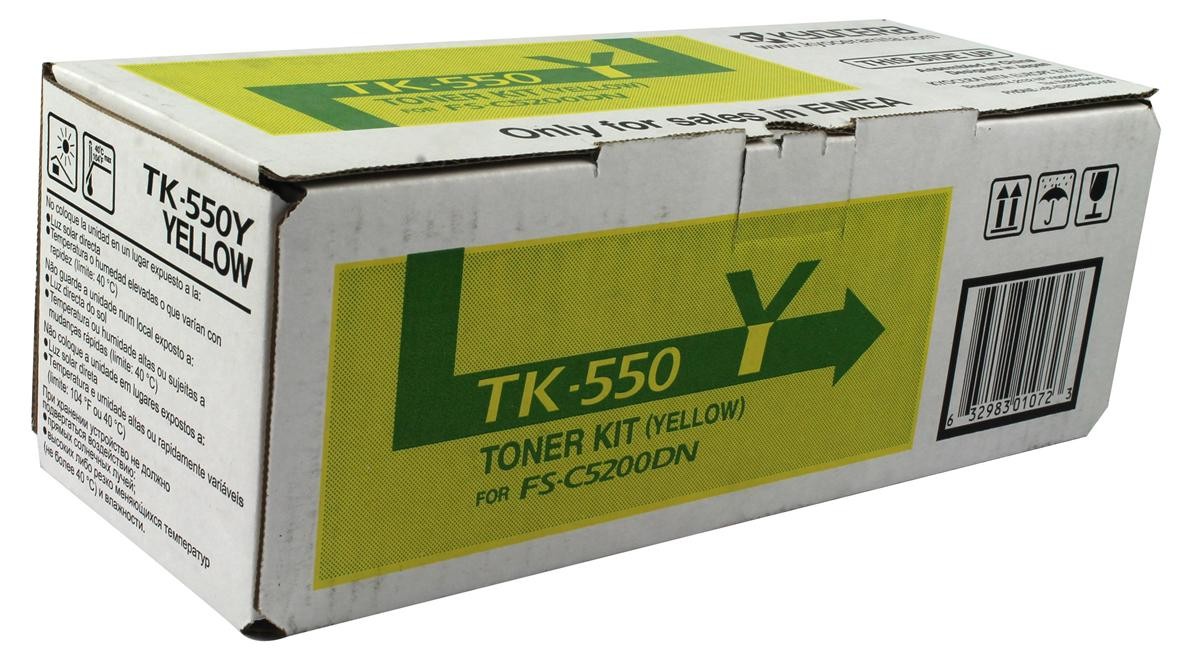 Genuine Kyocera TK-550Y Toner Yellow FS-C5200DN A-