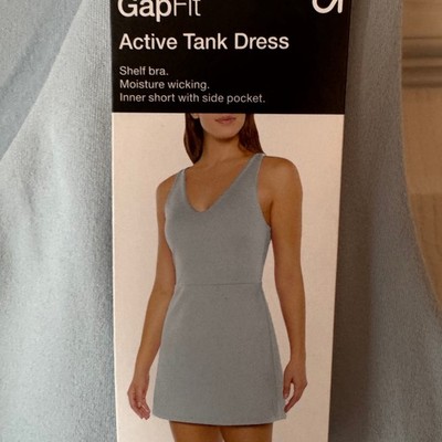 GapFit Women Large Blue Active Tank Dress Solid Sleeveless