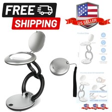 10X Lighted Magnifying Glasses for Close Work, Compact Foldable Magnifier for...