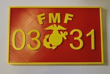3D printed 0331 Marine Corps Large Door Magnet 8"x5"x1/4 thick. Material is PETG