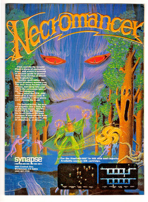 1983 Necromancer Synapse Atari 400/800 Video Game 8'' x 11'' Print Ad