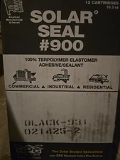 12 tubes Solar Seal #900 Adhesive Sealant Caulk BLACK 