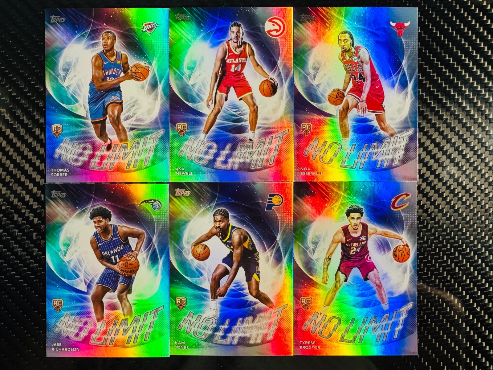 Jase Richardson/Newell Lot6 2025-26 Topps Flagship No Limit Rainbow Foilboard RC