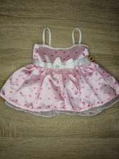 Build A Bear Pink Hearts Dress-Valentines - Very Rare/HTF (Hello Kitty/Sanrio)