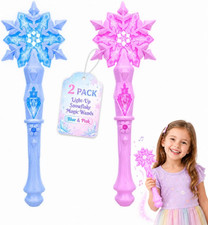 2 Pack Light up Snowflake Princess Wand for Kids Girls
