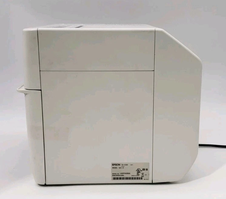 EPSON M311A TM-C3500 INKJET THERMAL COLOR LABEL PRINTER W/ AC ADAPTOR *READ* - Image 4 of 4