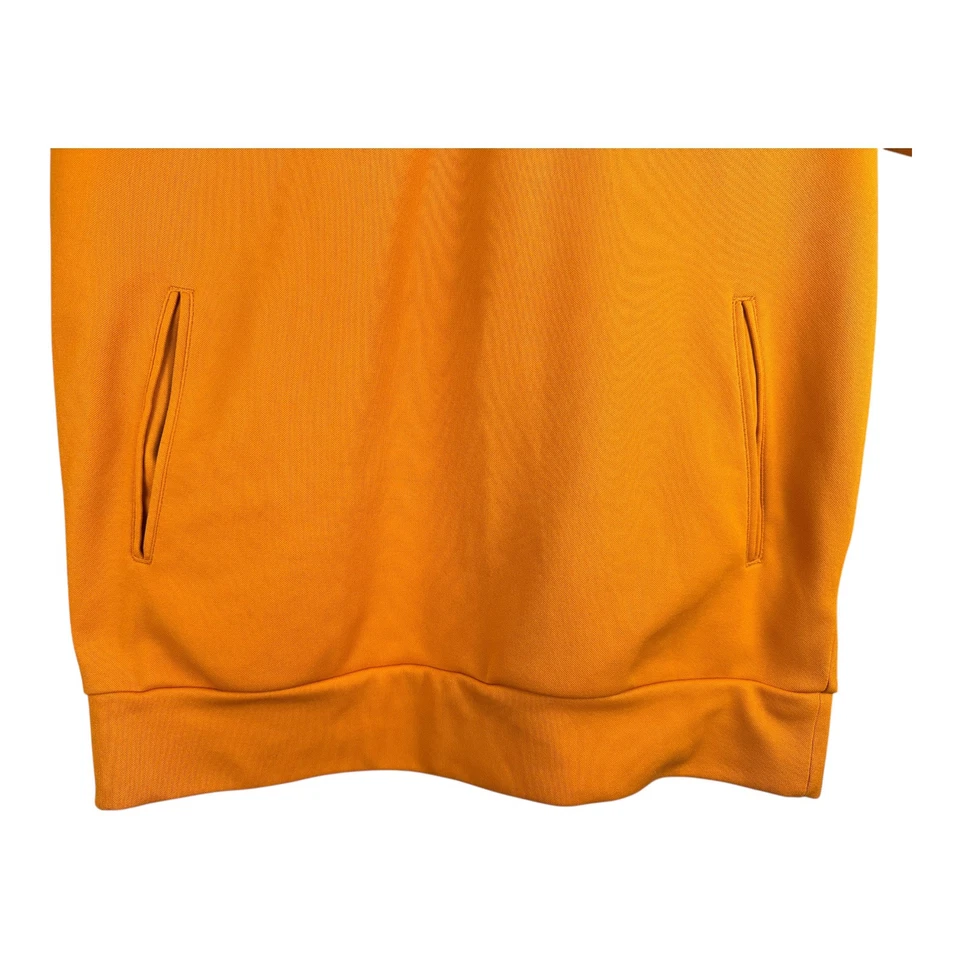 Chaqueta deportiva Y2K Nike rayas naranjas 1/4 cremallera logotipo dorado para mujer talla grande” Foto 3 de 4