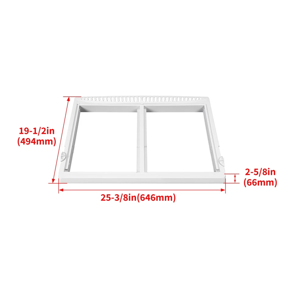 Marco de cubierta de cajón blanco Crisper apto para refrigerador Frigidaire 240364787 nuevo Foto 2 de 4