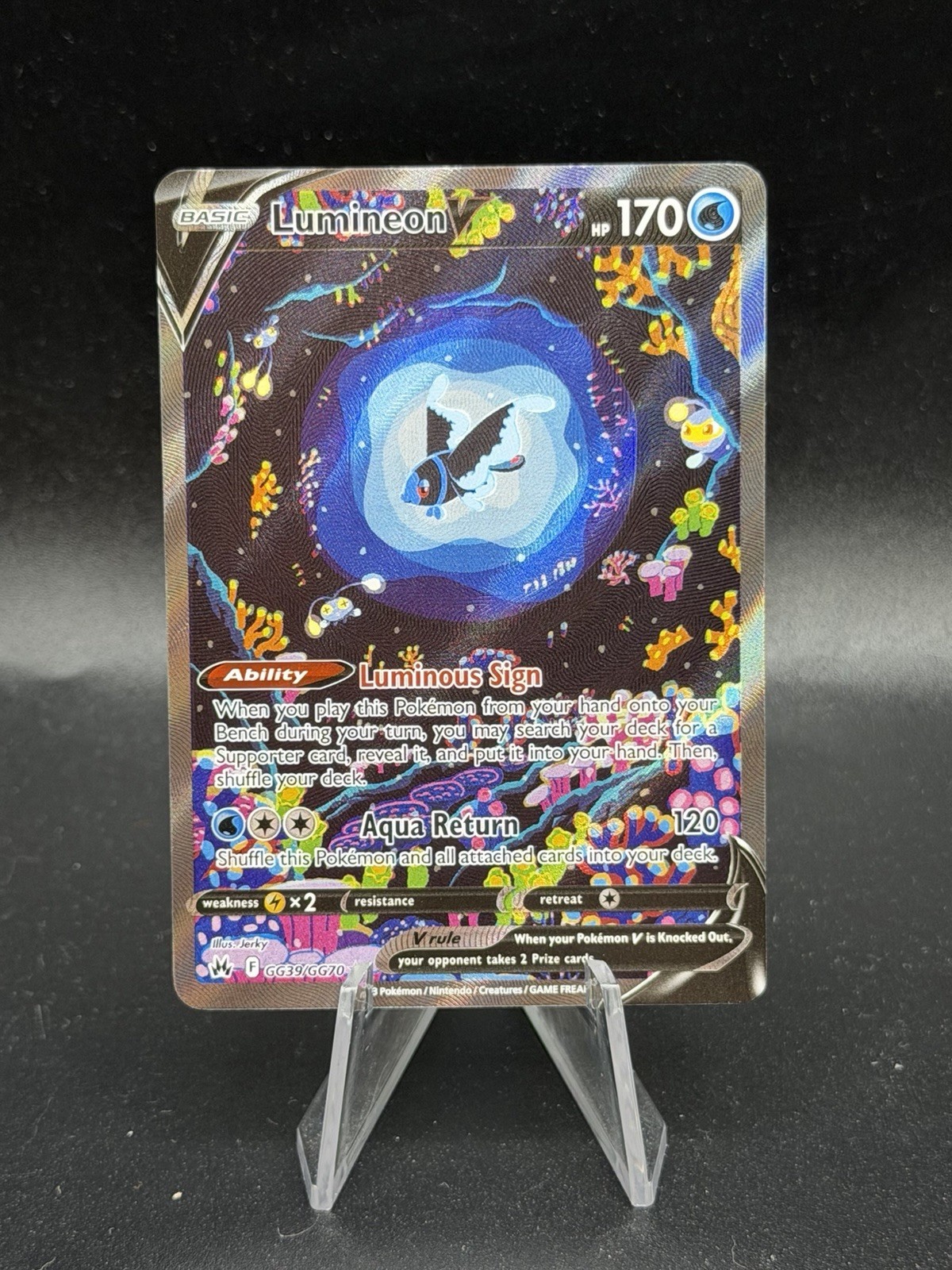 Pokemon Lumineon V GG39/GG70 Crown Zenith Galarian Gallery Holo V Rare NM IH3