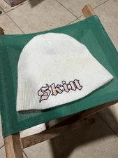 Skin Industries Skully Grunge Beanie OSFA Y2K Biker Metal Mulisha