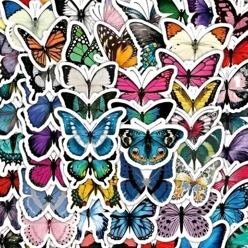 4cm Butterfly Stickers Decals 100x Sticker For Laptop Scrapbooking Card Making - Picture 1 of 3