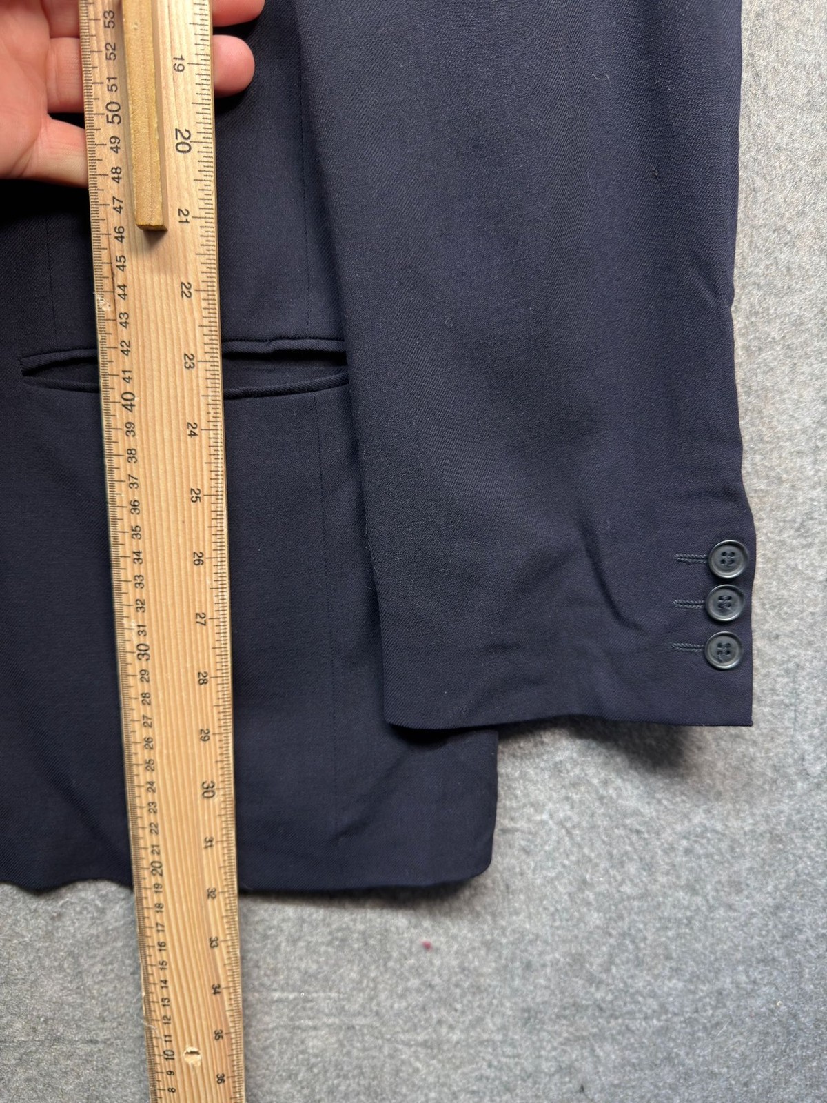 Yves Saint Laurent Blazer Mens Size Large Navy New Wool Double Breasted YSL thumbnail 5