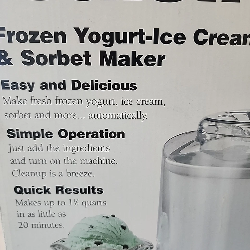 Cuisinart Frozen Yogurt Ice Cream & Sorbet Maker ICE-20 Open Box - Image 2 of 4