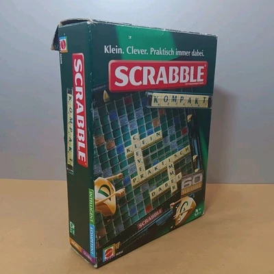 Scrabble Kompakt - Reise Box Mattel Reisespiel 2005 NEU unbenutzt - OVP geöffnet - Bild 1 von 4