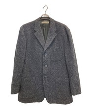 ISSEY MIYAKE MEN tweed tailored jacket Size: 2 Navy ME14FD557 Authentic by JAPAN