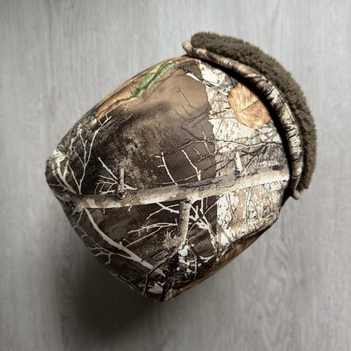 Realtree Edge Trapper Hat Cap Adult One Size OSFM Camouflage Lined Chin Strap - Picture 5 of 9