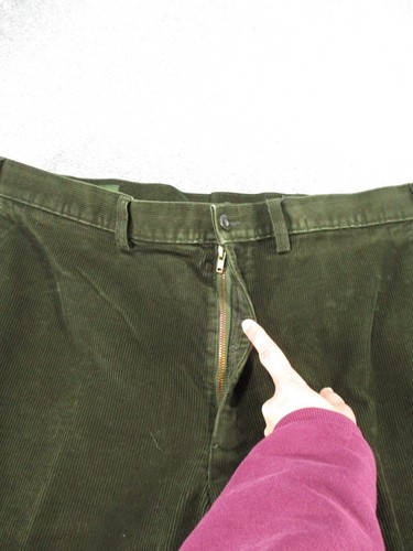 Orvis Pants Mens 38 Dark Green Corduroy Trousers * - Picture 5 of 13
