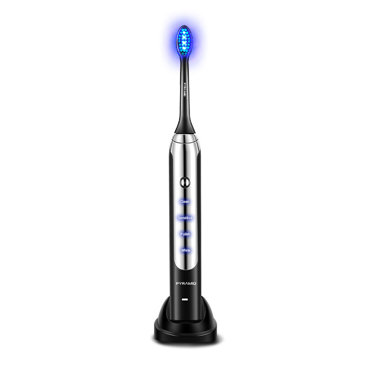 Luxury Sonic Electronic Toothbrush with LED Lights in Brush Head for Whitening
