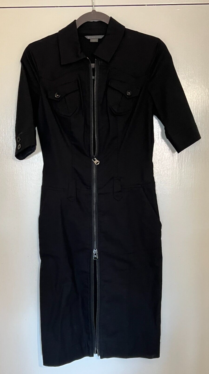 armani exchange denim dress Armani Exchange Vintage Denim Zip Dress Size 2