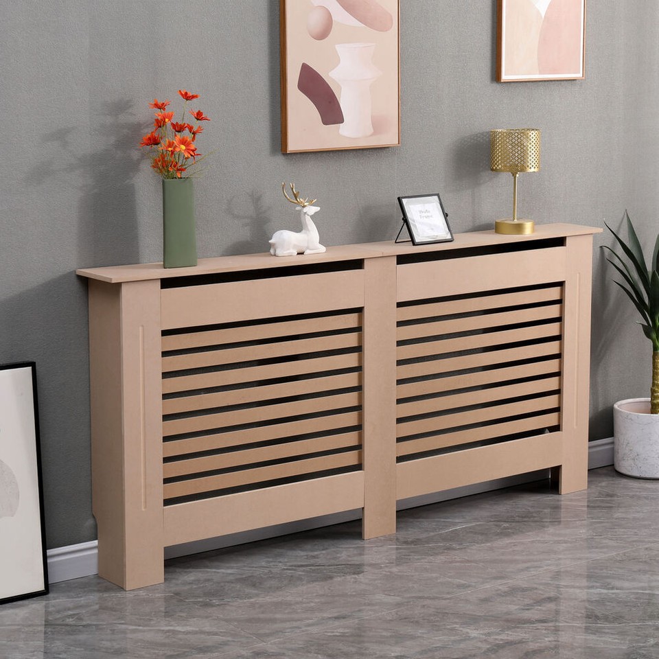 Kensington Radiator Cover Modern Traditional Pattern Slat MDF Wood ...