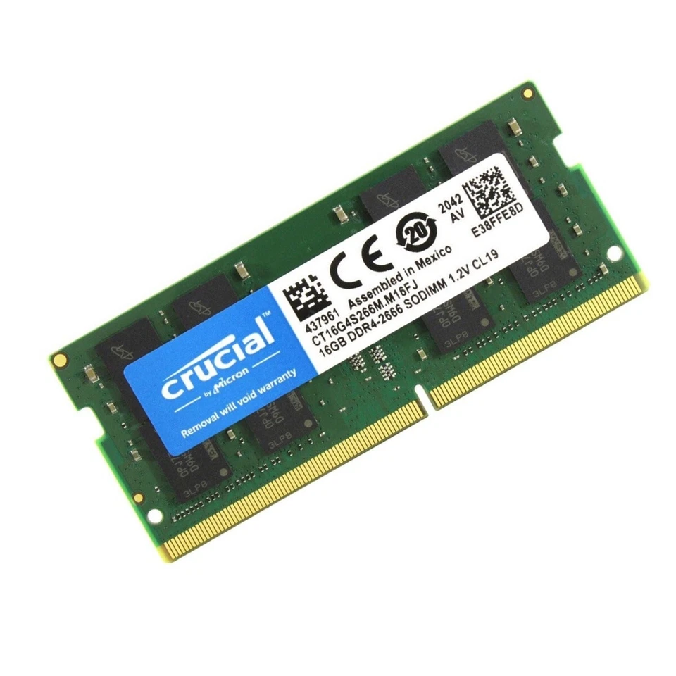 New Crucial 16GB DDR4 2666MHz PC4-21300 Laptop SODIMM Memory Ram CT16G4S266M - Image 3 of 4
